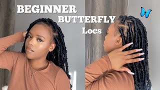 step by step DISTRESSEDBUTTERFLY LOCS TUTORIAL🦋 beginner  how to easy diy  partingnatural look [upl. by Aneerehs52]