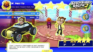 Mr Happy Cup Adventure Very Hard  Pumpkin patch  Rip Rod  Rez  BB Racing 2 Island Adventure [upl. by Eelinej68]