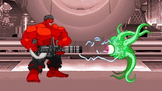 Red Hulk Vs Shuma Gorath  MARVEL SUPERHEROES MUGEN [upl. by Flor]