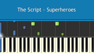 How to play The Script  Superheroes Synthesia Piano Tutorial [upl. by Droflim]