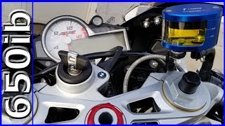 TWM Rear Sets amp Rizoma Brake Reservoir Installed onto 2018 BMW S1000RR [upl. by Ssew]