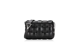 Bottega Veneta Nappa Maxi Intrecciato Padded Cassette Crossbody Black [upl. by Gruver571]