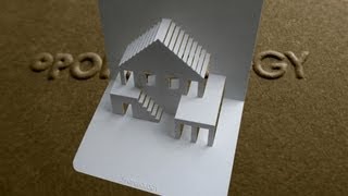 Pop Up House Card 3 Tutorial  Origamic Architecture [upl. by Zitvaa]