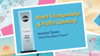 2023 Toastmasters World Champion of Public Speaking Jocelyn Tyson [upl. by Evangeline]