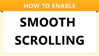 Enable Smooth Scrolling For Great Screen Recordings [upl. by Aicilif]