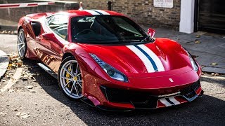 FIRST Ferrari 488 Pista in London Startup Revs and Driving [upl. by Sopher]