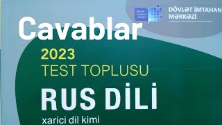 Rus Dili yeni test toplusu cavabları 2023 DİM [upl. by Tterrab207]