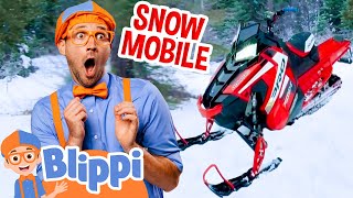 Snow Adventure on Blippis Snow Mobile  Fun Learning  Educational Videos For Kids [upl. by See597]