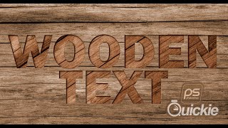 How to Create Simple Engraved Wood Text Effect in Photoshop 2022 [upl. by Paske]