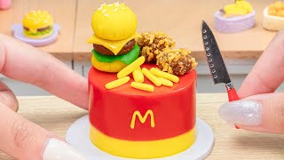 Beautiful Yummy Miniature Hamburger Cake Decorating  Amazing Miniature Cake Shaped Food Recipes [upl. by Atil]