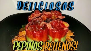 Vasitos de pepinos rellenos con gomitas y cacahuatesReceta original [upl. by Ttehc724]