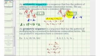 Define an Arithmetic and Geometric Sequence [upl. by Arannahs]