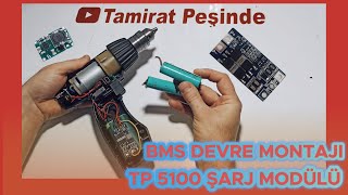 TP5100 ŞARJ MODÜLÜ İLE ŞARJLI MATKAP LİION PİL YENİLEME [upl. by Halullat]