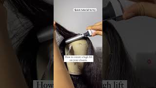 How to create high lift on closure wig closurewig wigtutorial [upl. by Marsland327]