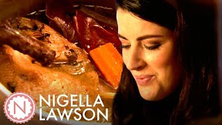 Nigella Lawsons Chicken Soup and Dumplings  Nigella Bites [upl. by Eelanej]