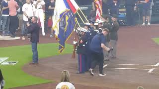 Cody Johnson sings the National AnthemAstros Home Opener33023 [upl. by Kristian447]