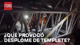 Desplome de templete en evento de campaña de Máynez habría sido por viento y lluvia  En Una Hora [upl. by Ademla930]