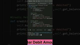 Personal Bank Account Management system project pythonprojectsshort projectpythonlearning [upl. by Madai]