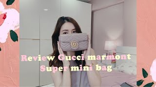 Review Gucci marmont super mini bag [upl. by Yale]