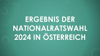 Ergebnis der Nationalratswahl 2024 in Österreich [upl. by Dib472]