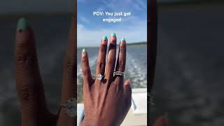 I’m a a whole feyoncé… prepair to be sick of me 😂 engaged engagementring couplevlog couplegoals [upl. by Androw]