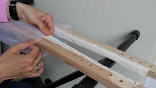 tambour beading part 4 mounting the embroidery frame EN [upl. by Vachel]