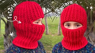 PASAMONTAÑAS TEJIDO A CROCHET Balaclava Tutorial Hebras Crochet [upl. by Libys]