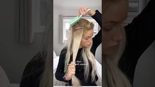 Remove amp Retape tape in hair extensions removetapeins howtoremovetapeins howtoapplytapeins [upl. by Hoffert]