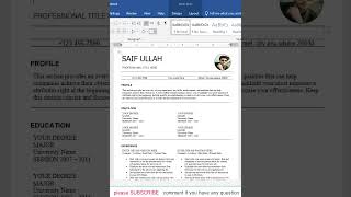 simple curriculum vitae template curriculum tutorial [upl. by Eednac548]