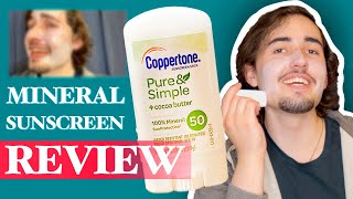 Coppertone Mineral Sunscreen Stick Review [upl. by Allerym]