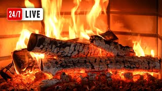 🔥 FIREPLACE 4K LIVE 247 Relaxing Fireplace with Burning Logs and Crackling Fire Sounds [upl. by Rabaj960]