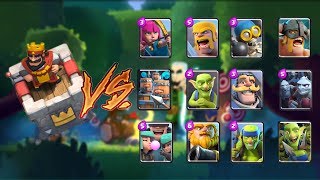 KING TOWER VS ALL COMMONS IN CLASH ROYALE [upl. by Fineman]