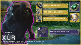 XUR New Location and Good Roll 76 Hunter Build Liars Handshake for sale Destiny 2 The Final Shape [upl. by Anawot999]