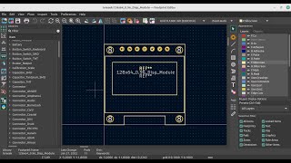 KiCad Custom Footprint  096quot 128x64 SPI Display module [upl. by Zawde875]