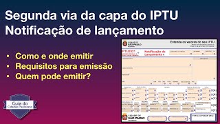 Segunda via da capa do IPTU Notificação de lançamento ou espelho [upl. by Skippie370]