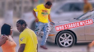 WHO STABBED MY CAR  ZFANCY PRANKS SCORPION KING SPEED DARLINGTON [upl. by Eissoj]