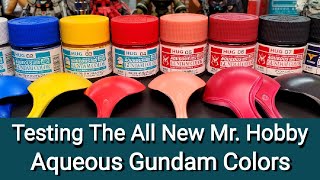 Testing The All New Mr Hobby Aqueous Gundam Colors Paint Line [upl. by Elexa]