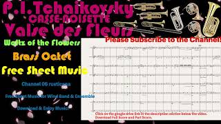 TchaikovskyWaltz of Flowers Brass Octet Free Sheet Music Download 06 rusticana Ensemble Collection [upl. by Tolley]