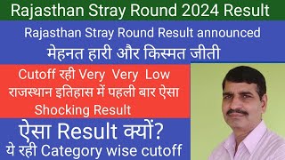 Rajasthan MBBS Stray result 2024 Declared  Shocking Result Very Low Cutoff  Category wise cutoff [upl. by Esidarap]