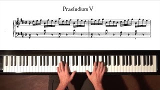 Bach Prelude and Fugue No5 Moderate Tempo Well Tempered Clavier Book 1 with Harmonic Pedal [upl. by Herzog]