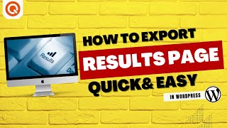 How to Export Results Page with WordPress Quiz Plugin [upl. by Annah]