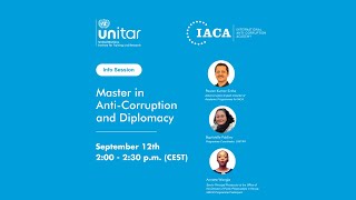 Executive Diploma in AntiCorruption and Diplomacy  UNITAR Info Session [upl. by Ladin]