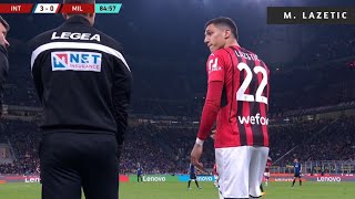 Marko Lazetic Debut For AC Milan vs Inter 2022 [upl. by Hbahsur]