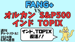 【VS人気】オルカン・SampP500・Nifty50・TOPIX・先進国・新興国 vs FANG！長期投資の“答え”地域別インデックスと勝負！【2024年6月4週目】 [upl. by Rudie221]