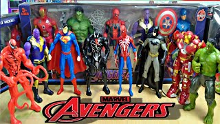 AVENGERS TOYSAction FiguresUnboxingCheap PriceIronmanHulkThor SpidermanToys [upl. by Aehsila]