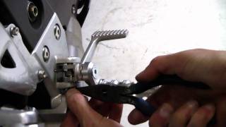 How to Install MFW Adjustable Motorcycle Footpegs [upl. by Llennhoj]