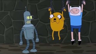 Futurama and Adventure Time crossover Bender Meets Jake and Finn [upl. by Borman]