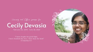 Funeral Service Mass Burial and Committal Service for Cecily Devasia [upl. by Enneyehs]