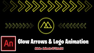 Adobe Animate Tutorial Arrows loop Animation amp Neon Logo intro [upl. by Fleece145]