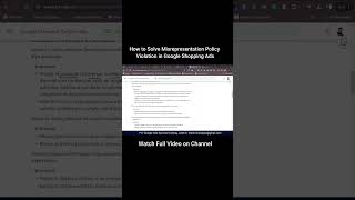 How to solve Misrepresentation policy Violation in google shopping ads googleads ppc [upl. by Akitan]